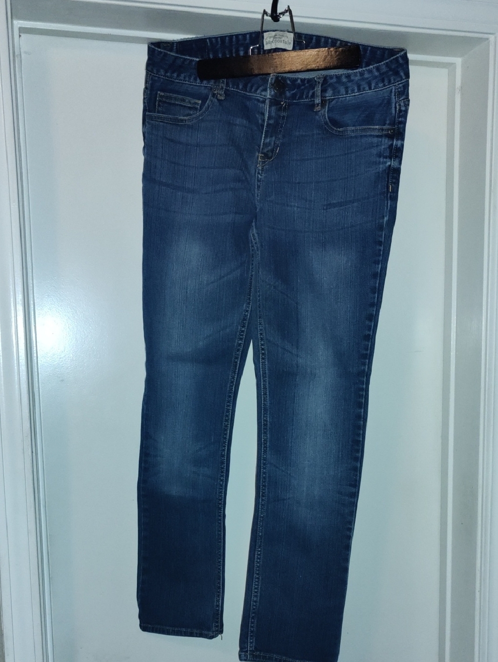 Aeropostale Women's Dark Blue Straight Leg Jeans
